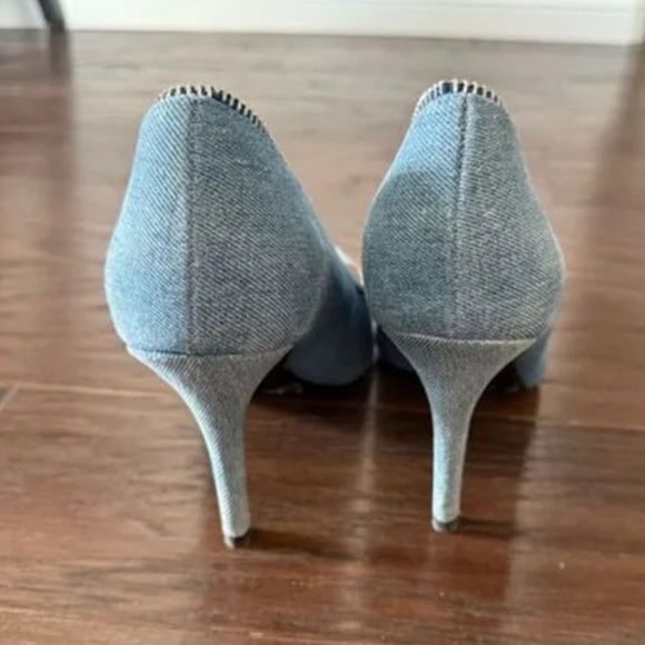 Diesel Blue Denim Zipper Heels 38 7.5 - Picture 2 of 5